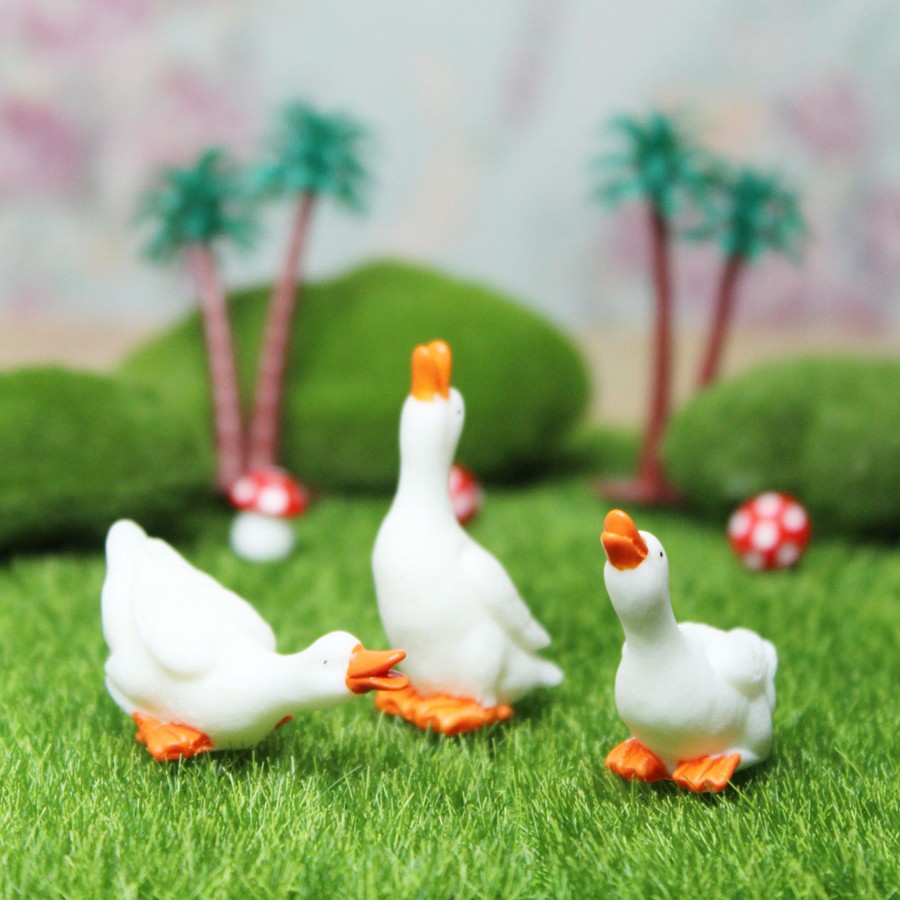 Miniature Fairy Garden Wonderland | Miniature Toys: Set Of 3 Long Neck Ducks Miniature Fairy Garden Toys, Miniature Garden Decorations