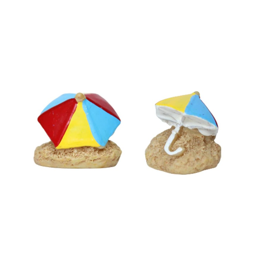 Miniature Fairy Garden Wonderland | Miniature Toys : (Set Of 2) Beach Umbrella