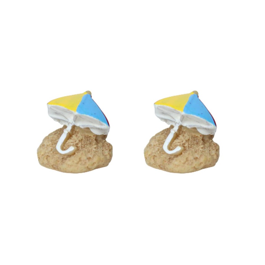 Miniature Fairy Garden Wonderland | Miniature Toys : (Set Of 2) Beach Umbrella