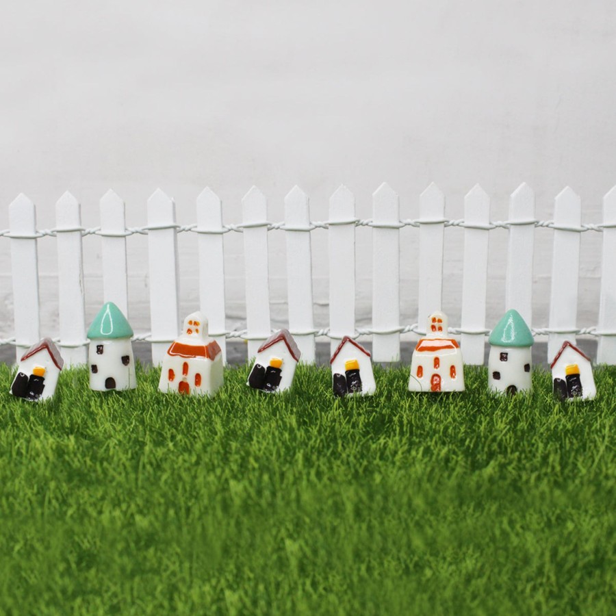 Miniature Fairy Garden Wonderland | Miniature Toys : (Set Of 8) Mini Houses