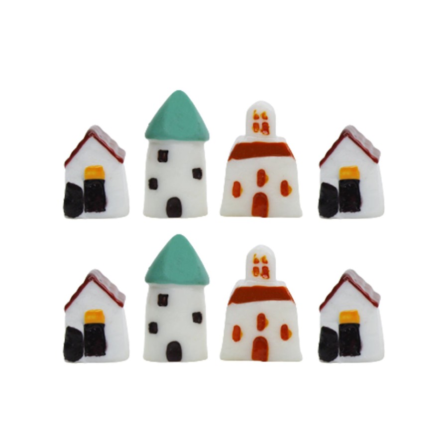 Miniature Fairy Garden Wonderland | Miniature Toys : (Set Of 8) Mini Houses