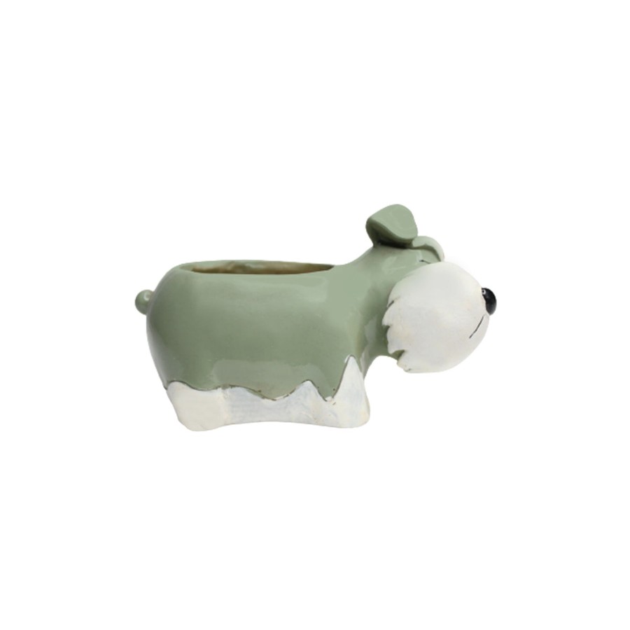 Garden Planters Wonderland | Dog Shape Succulent Pot For Home And Balcony Decoration (Light Grey)