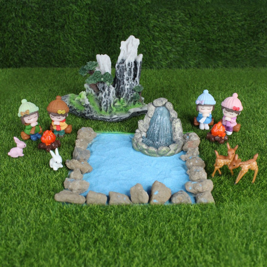 Miniature Fairy Garden Wonderland | Miniature Toys : (Set Of 14) Miniature Combo (Garden Diy Kit)