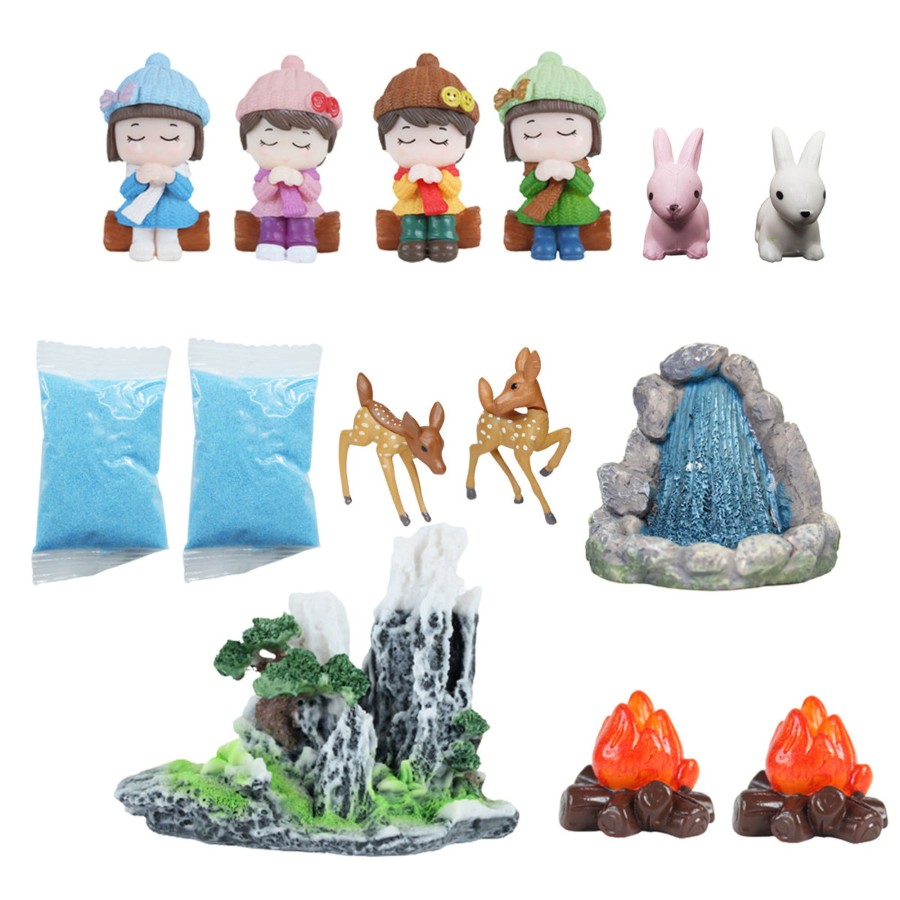 Miniature Fairy Garden Wonderland | Miniature Toys : (Set Of 14) Miniature Combo (Garden Diy Kit)