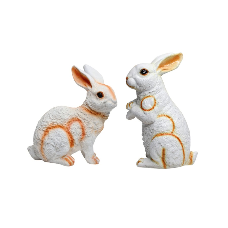 Garden Decor Wonderland Garden Statues | (Set Of 2) Sitting & Standing Bunny Rabbit For Garden Decoration