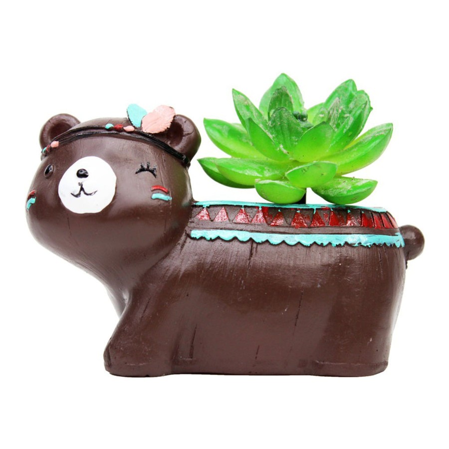 Garden Planters Wonderland | Brown Bear Succulent Pot For Home Decoration