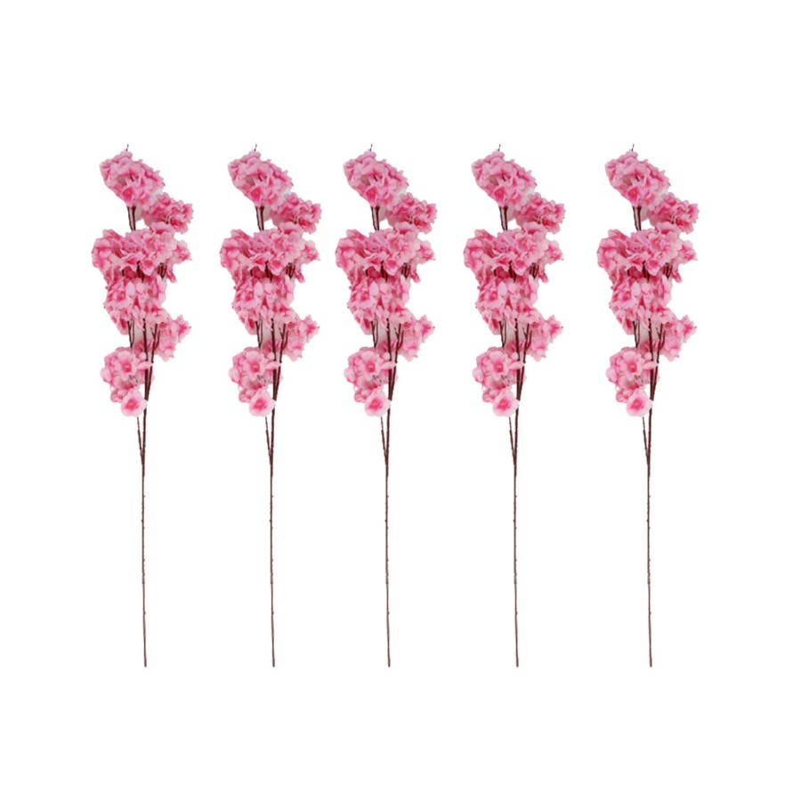 Garden Decor Wonderland Garden Stickes | Wonderland Cherry Bloosm ( Set Of 5) Artificial Flower Sticks