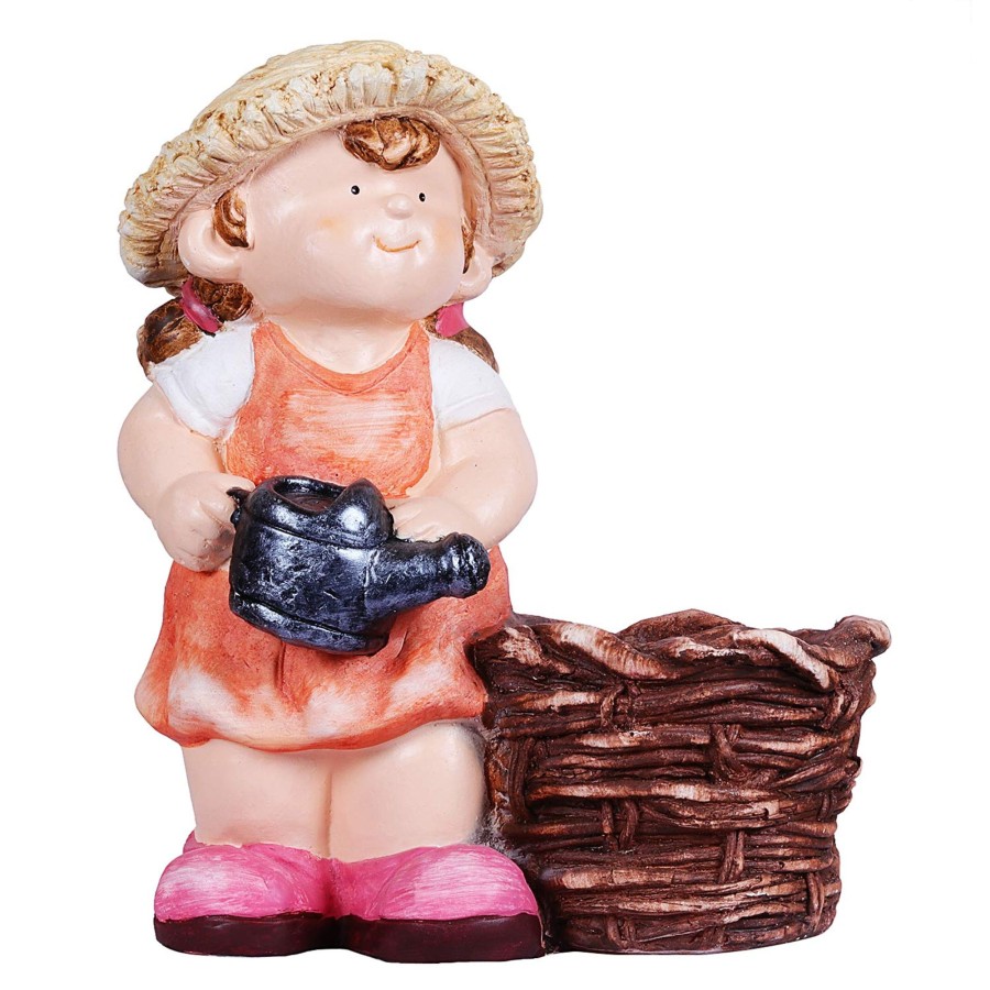 Garden Planters Wonderland | Farm Girl With Watercan Planter For Graden Decoration