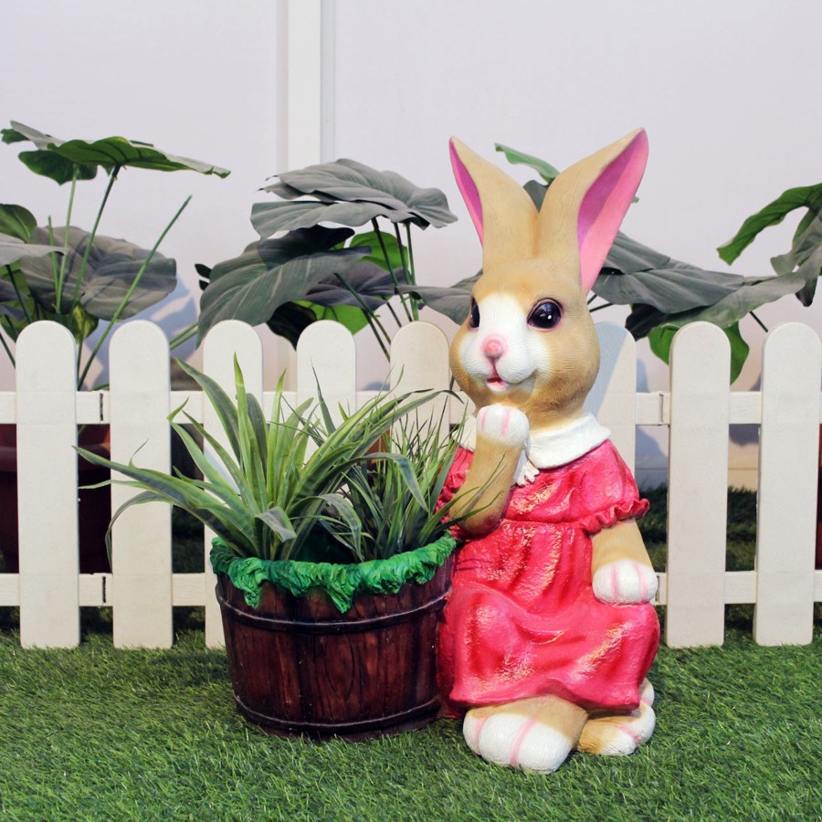 Garden Planters Wonderland | Wonderlandbrown Rabbit Planter, Planters, Pot , Animal Statue Garden Pot And Planters, Garden Planters, Balcony Decor, Garden Decor, Home Decoration Items, Gift, Kids Room