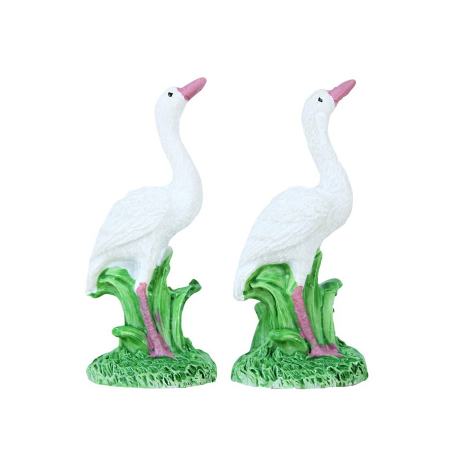 Miniature Fairy Garden Wonderland | Set Of 2 Crane Miniature Garden Decoration Accessories