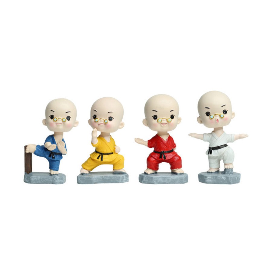 Home Decor Wonderland Human Figurine | Wonderland ( Set Of 4 ) Karate Monk Set| Monk Statue| Home Decor| Gift Articles | Gift Item