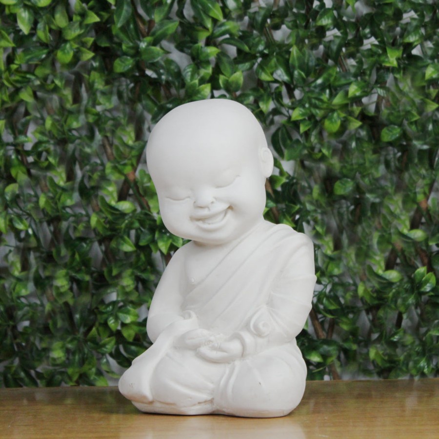 Garden Decor Wonderland Garden Statues | Big Monks Statue For Home And Garden Decoration (White)