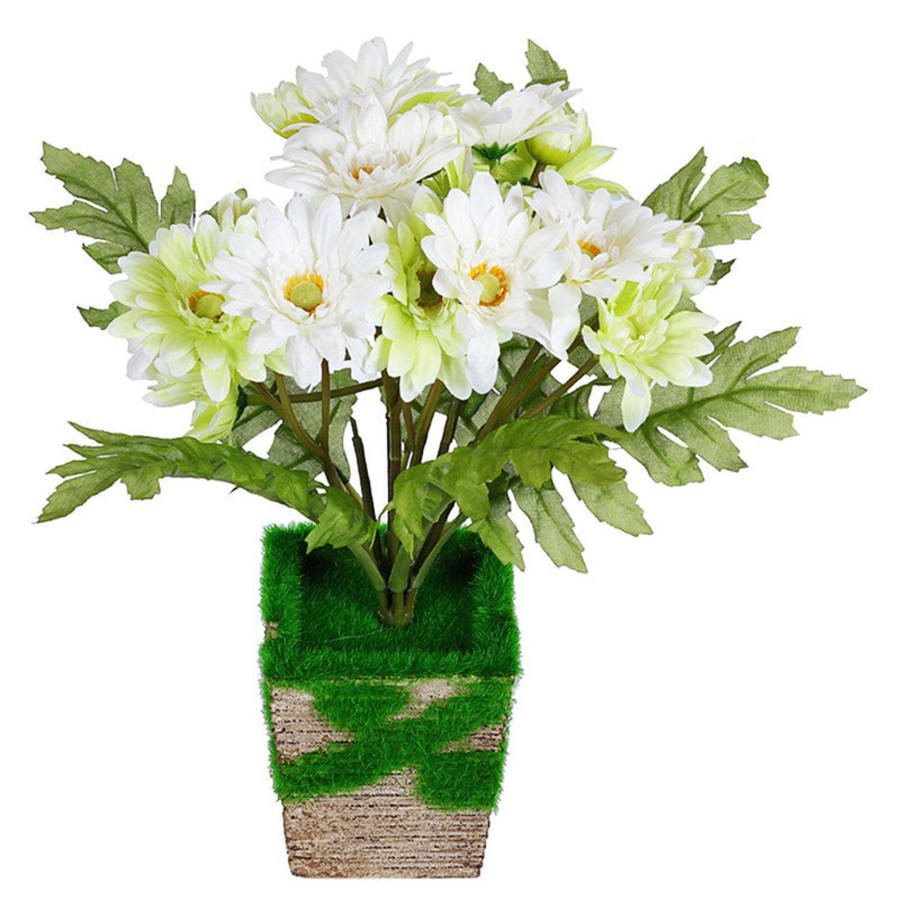 Artificial Turf Plants Wonderland | Artificial Flower Multiple Flowers On Single Pot- White