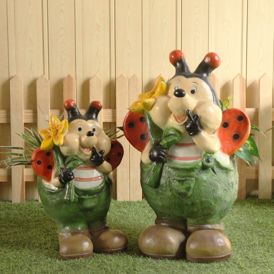 Garden Planters Wonderland | (Set Of 2) Ladybug Planters For Home And Garden Decoration