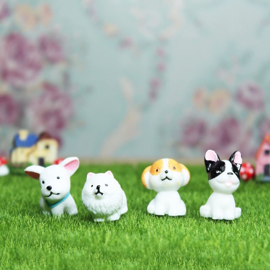 Miniature Fairy Garden Wonderland | Miniature Toys : (Set Of 12) Small Dog For Fairy Garden Accessories