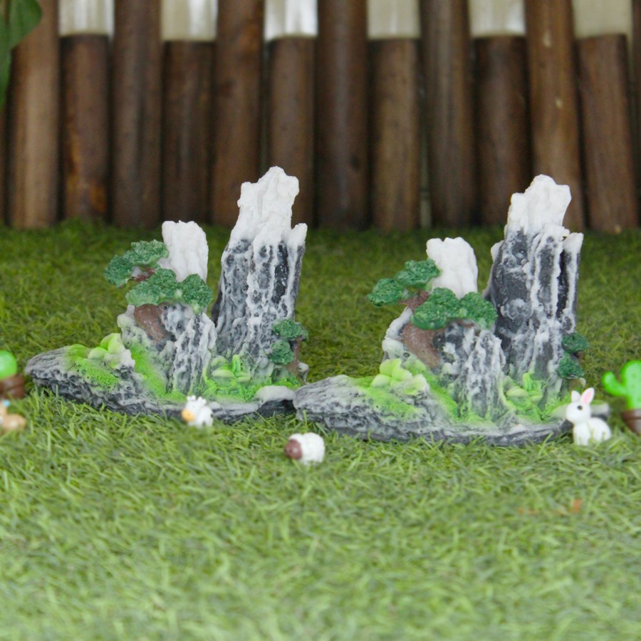 Miniature Fairy Garden Wonderland | Miniature Toys : (Set Of 2) Snow Mountain For Fairy Garden Accessories