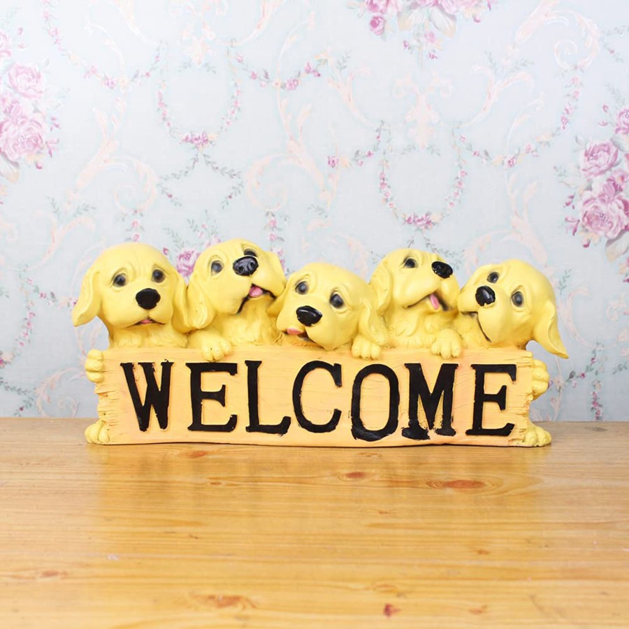 Garden Decor Wonderland Garden Statues | Welcome Dogs Statue For Home And Garden Decoration