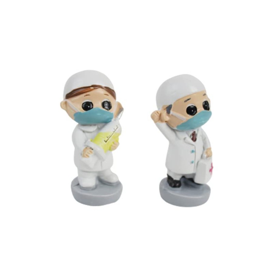 Miniature Fairy Garden Wonderland Garden Arts and Craft | Miniaure Doctor Nurse ( Set Of 2) ( Miniature Toys , Miniature Accessories)