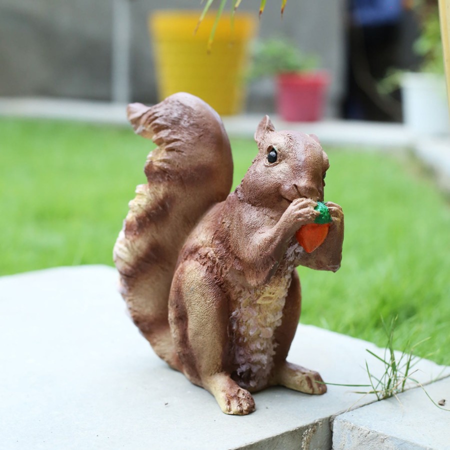 Garden Decor Wonderland Garden Statues | Squirrel Statue For Balcony And Garden Decoration