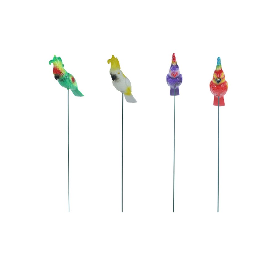 Garden Decor Wonderland Garden Stickes | (Set Of 4) Cockatoo Birds Stake/Stick For Garden Decoration