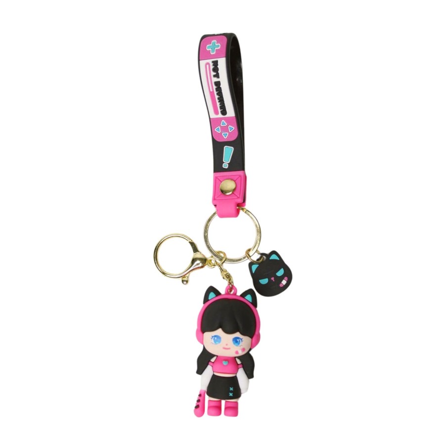 Gifts Wonderland | Wonderland Not Defined Keychain In Purple 2-In-1 Cartoon Style Keychain And Bag Charms Fun And Functional Accessories For Bags And Keys