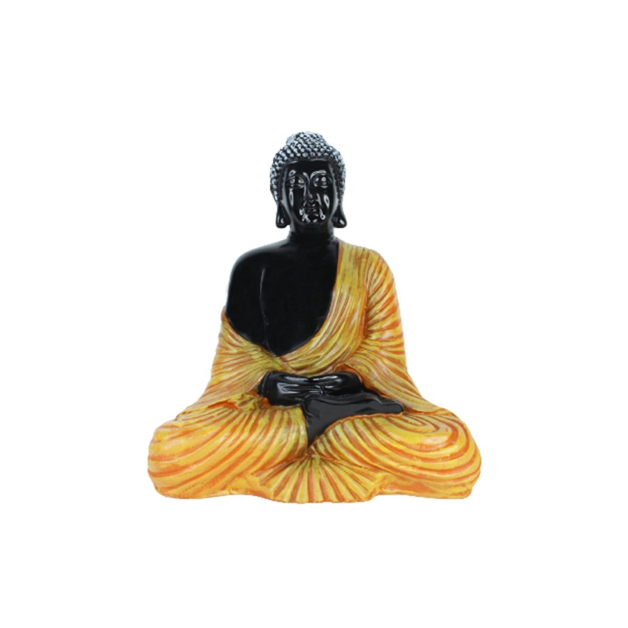 Garden Decor Wonderland Garden Statues | Wonderland Black Buddha -White Hair