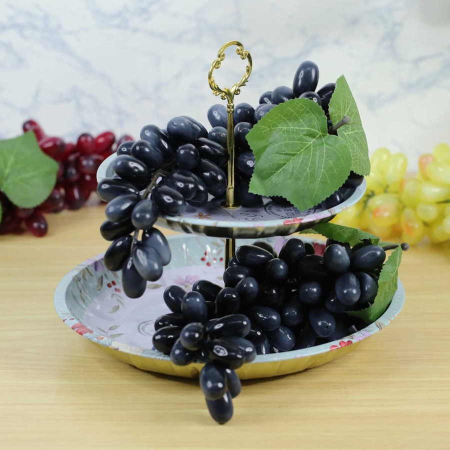 Artificial Turf Plants Wonderland | Iwonderland Imported Real Looking Artifical Black Grapes (Set Of 2)