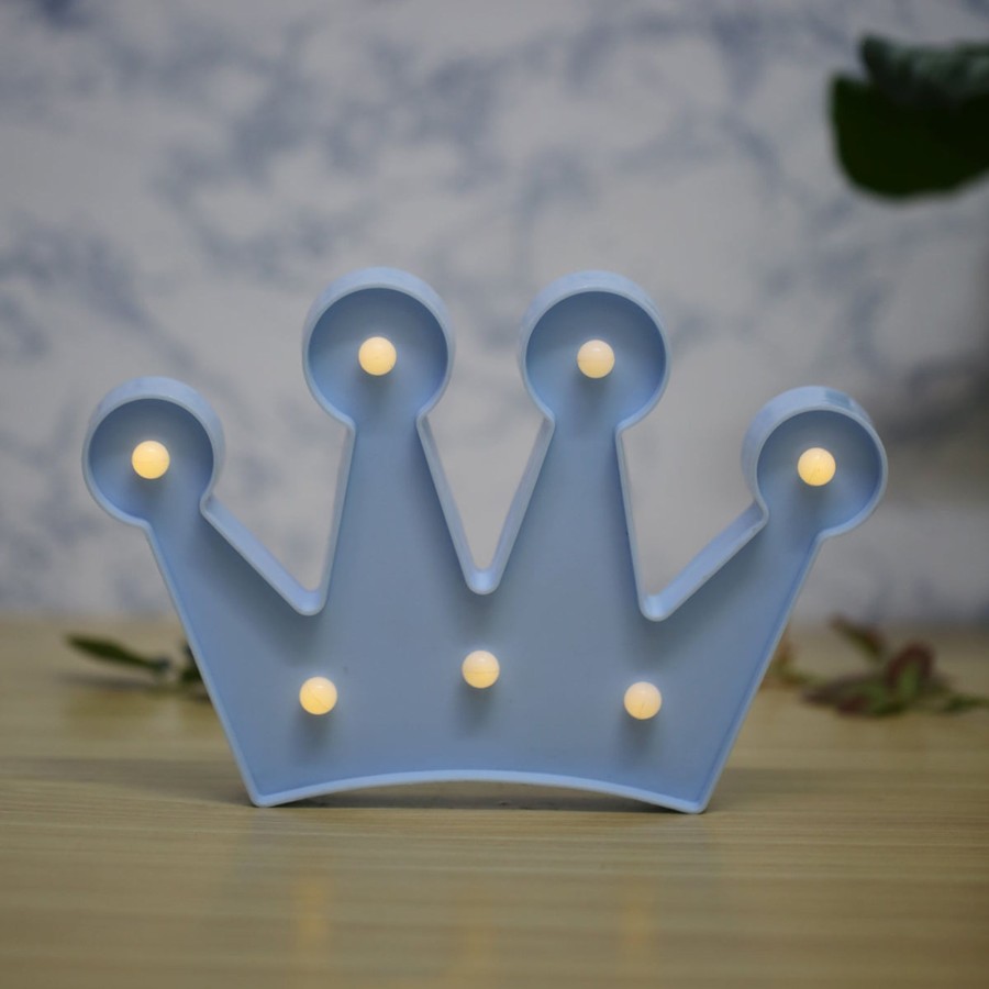 Kids Wonderland | Crown Led Wall Light-Blue( Hole At The Back, Kids Room Night Light)