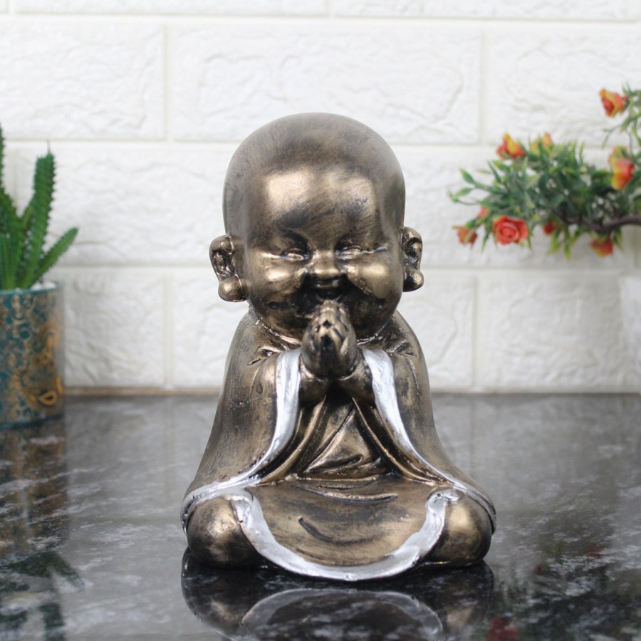 Garden Decor Wonderland Buddha And Monk Statue | Wonderland Premium Fengshui Monk Figurine