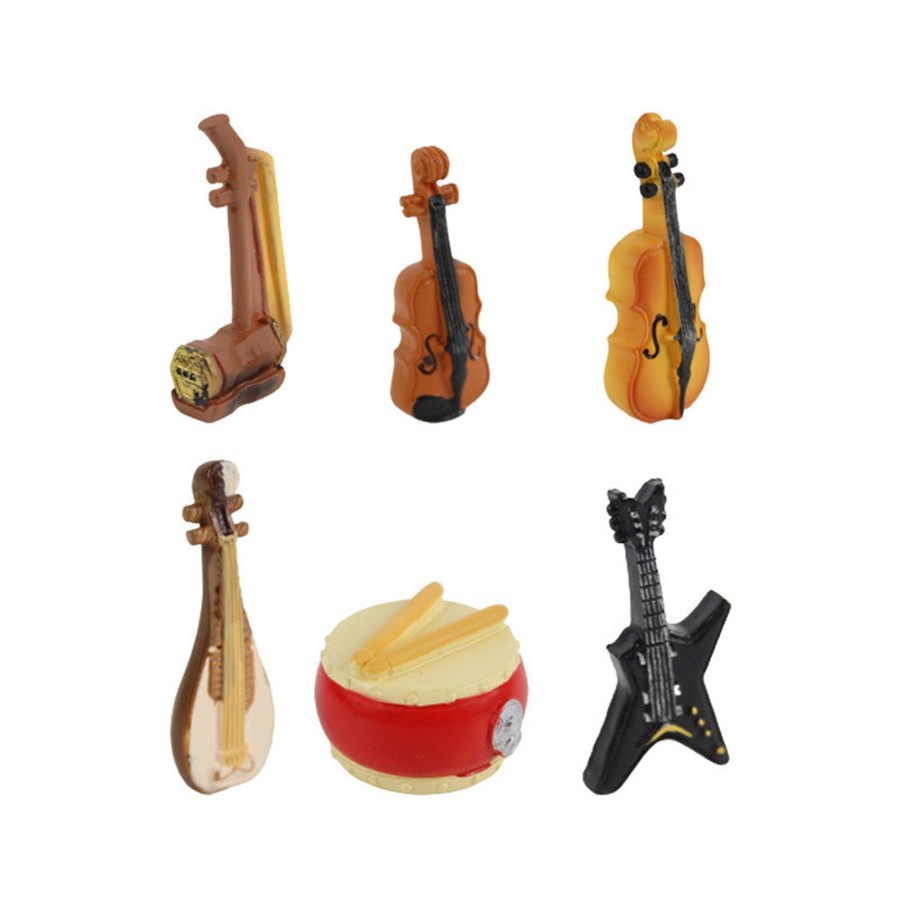 Miniature Fairy Garden Wonderland | Wonderland Miniature Musical Instruments (Set Of 6)|Garden Miniatures| Garden Tray Garden Figurine