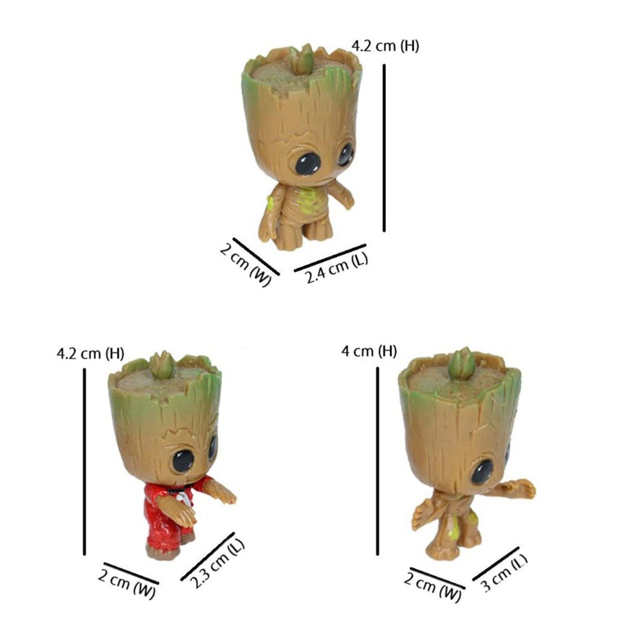 Miniature Fairy Garden Wonderland Garden Arts and Craft | (Set Of 4) Groot Miniature For Landscape Decoration