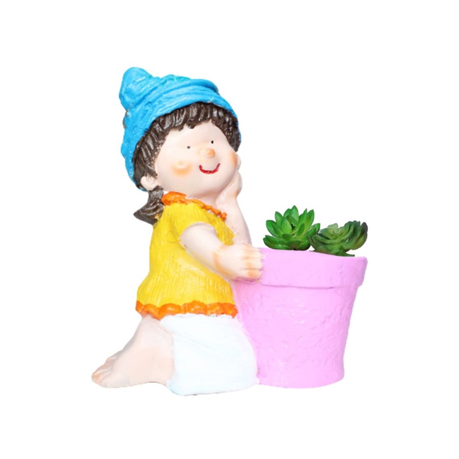 Garden Planters Wonderland | Girl Shape Pot Planter For Garden Decoration (Pink)