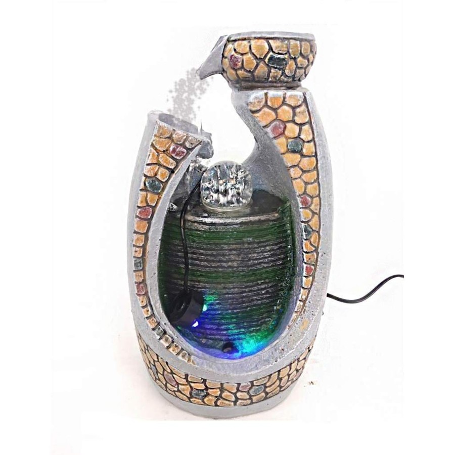 Home Decor Wonderland Fountains | Zen Meditation Kit Portable Led Tabletop Desktop Electric Water Fountain