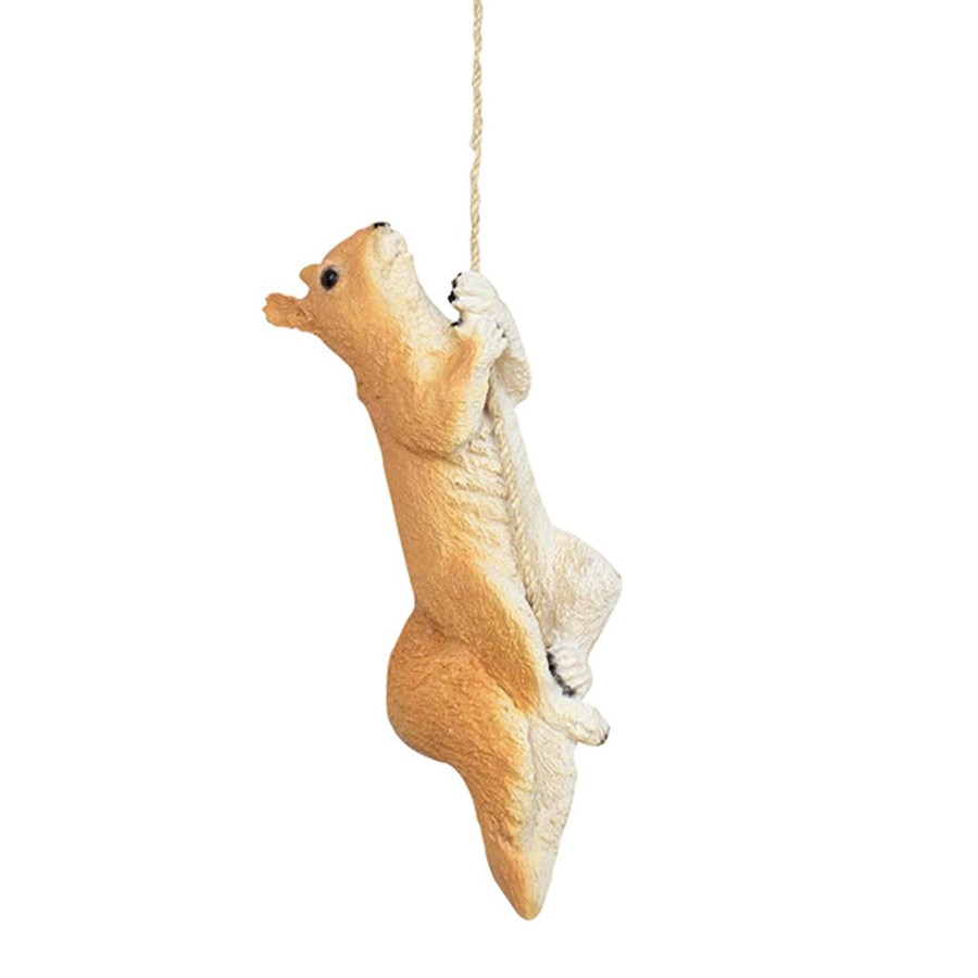 Garden Decor Wonderland Garden Statues | Squirrel Climbing Rope For Home And Garden Decoration