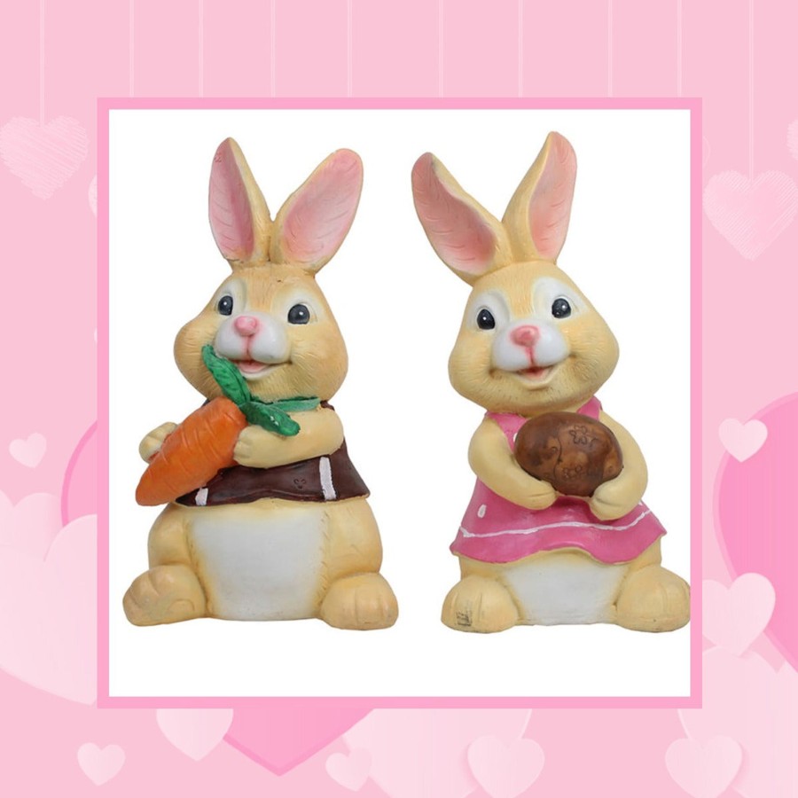 Garden Decor Wonderland Garden Statues | (Set Of 2) Small Bunnies Statue For Home And Garden Decoration