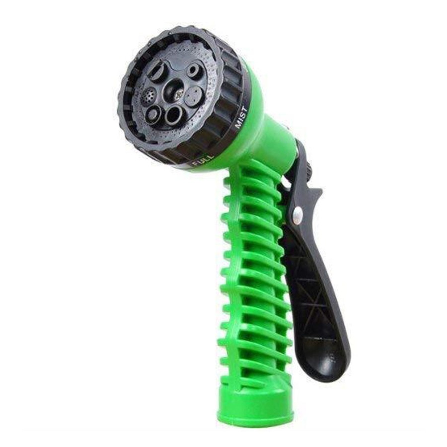 Garden Essentials Wonderland Peekay | 7 Pattern High Pressure Garden Hose Nozzle Water Spray Gun (Green)