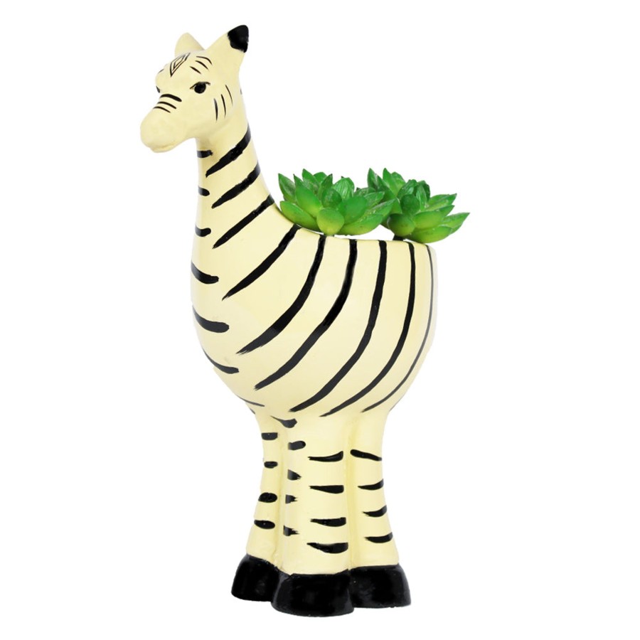 Garden Planters Wonderland | Big Zebra Pot Planter For Garden And Balcony Decoration