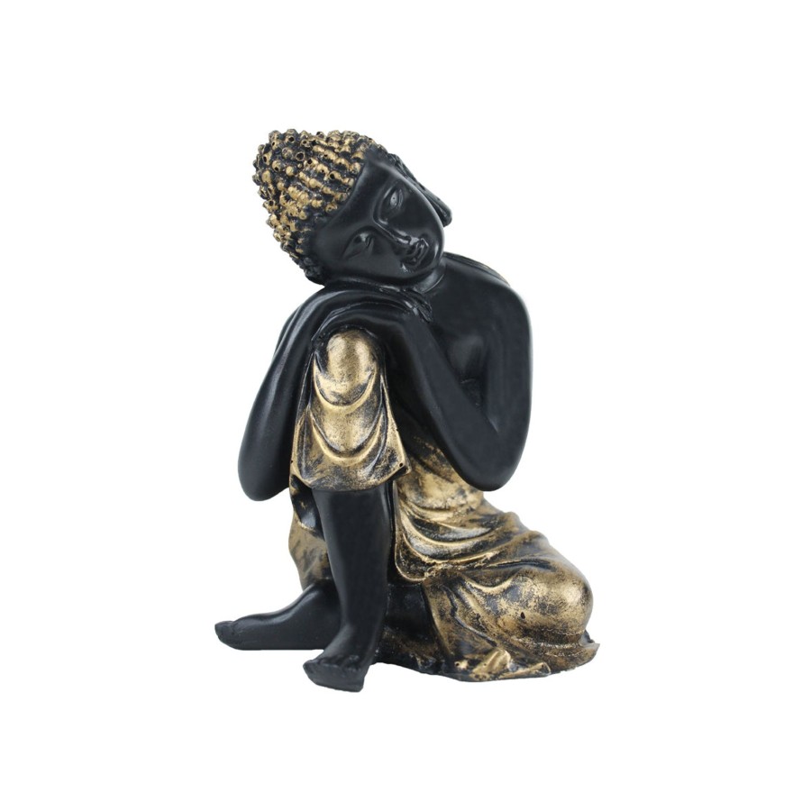 Home Decor Wonderland Table Top Decor | Relaxing Buddha Black Home & Garden Statue