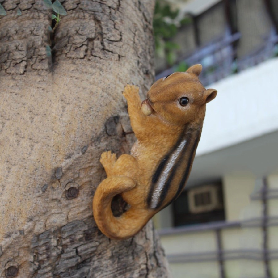 Garden Decor Wonderland Garden Statues | Chipmunk Climbing For Garden Decoration (Tree Decor)