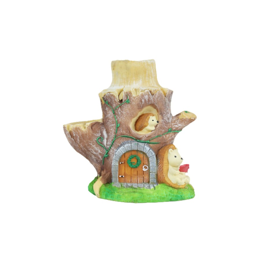 Garden Decor Wonderland Garden Statues | Hegdehog Stump House Garden Statue