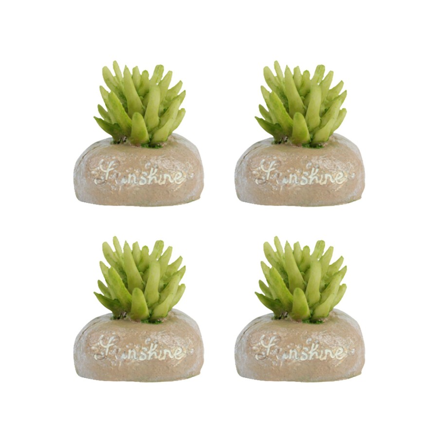 Miniature Fairy Garden Wonderland | Miniature Toy : Set Of 4 Resin Cactus