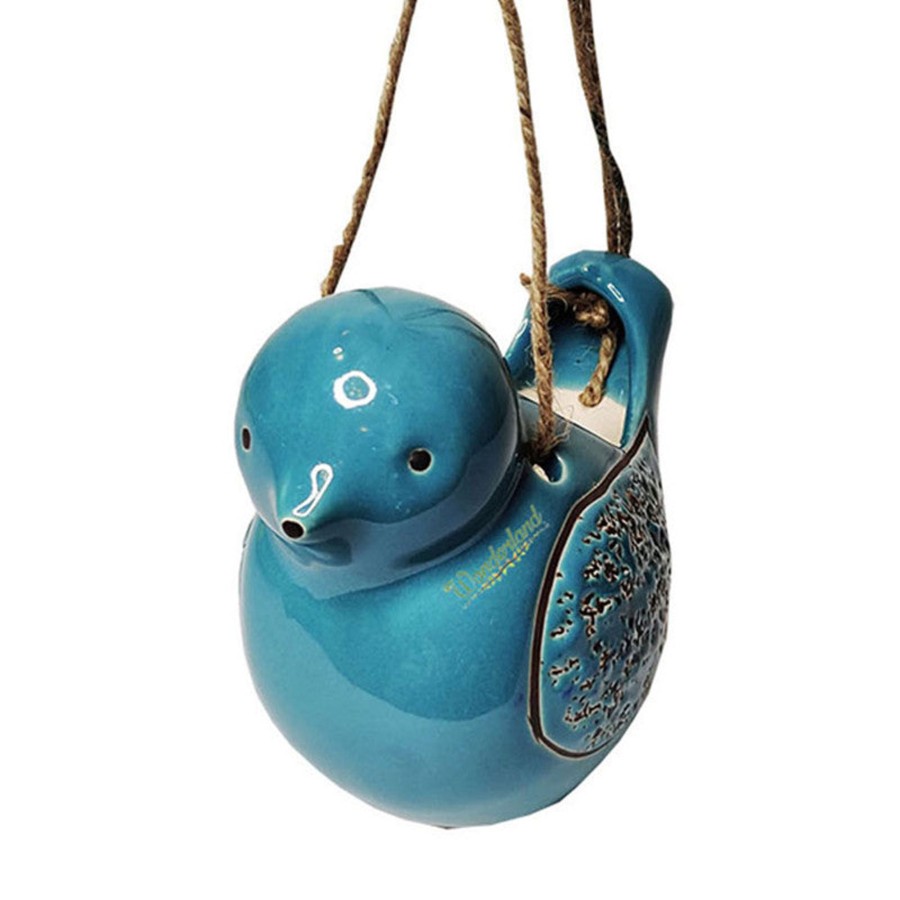 Garden Planters Wonderland | Ceramic Hanging Bird Pot For Home And Garden Decoration (Blue)