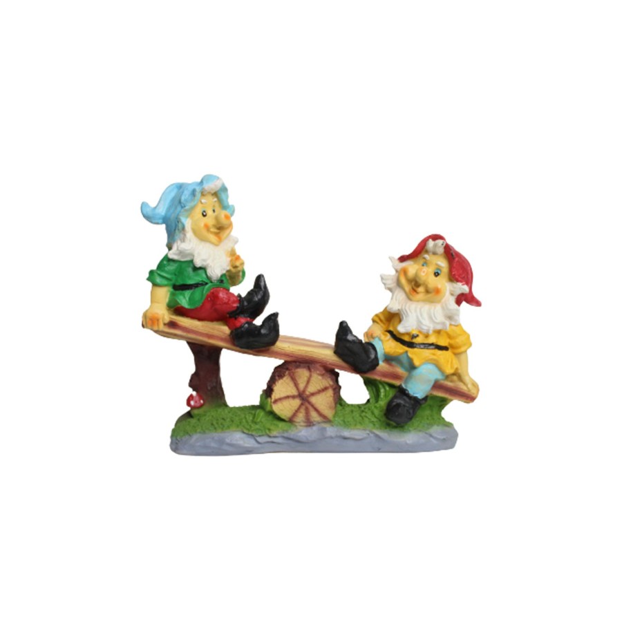 Garden Decor Wonderland Garden Statues | Gnome/Dwarf On Seesaw Statue For Garden Decoration