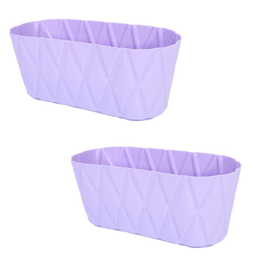 Garden Planters Wonderland | Solitaire Window (Set Of 2) In Purple (Plastic Pots For Home Plants)