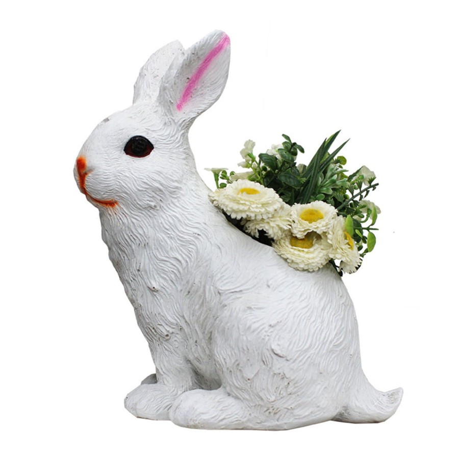 Garden Planters Wonderland | Rabbit Succulents Pot For Home Decoration (White)