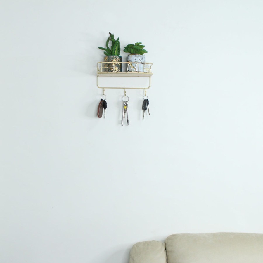 Home Decor Wonderland Wall Shelf | Metal And Wooden Home Wall Shelf