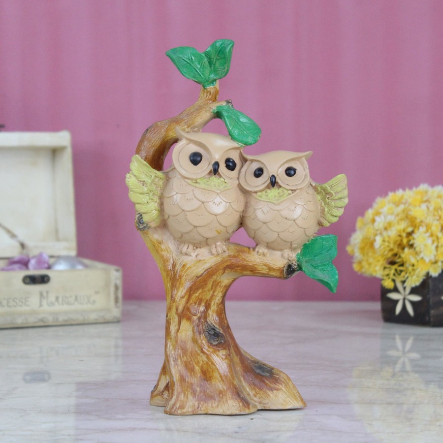 Garden Decor Wonderland Garden Statues | Wonderland Two Happy Owl On Tree Branch