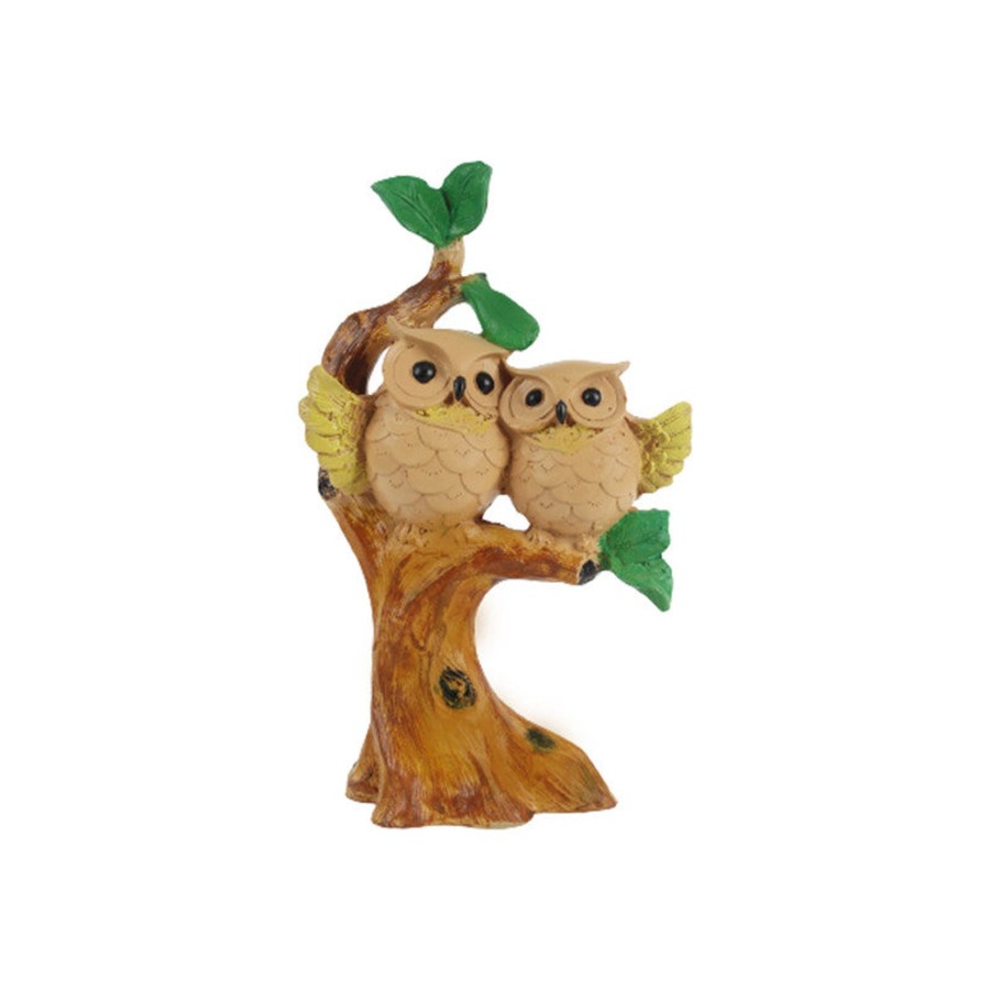 Garden Decor Wonderland Garden Statues | Wonderland Two Happy Owl On Tree Branch