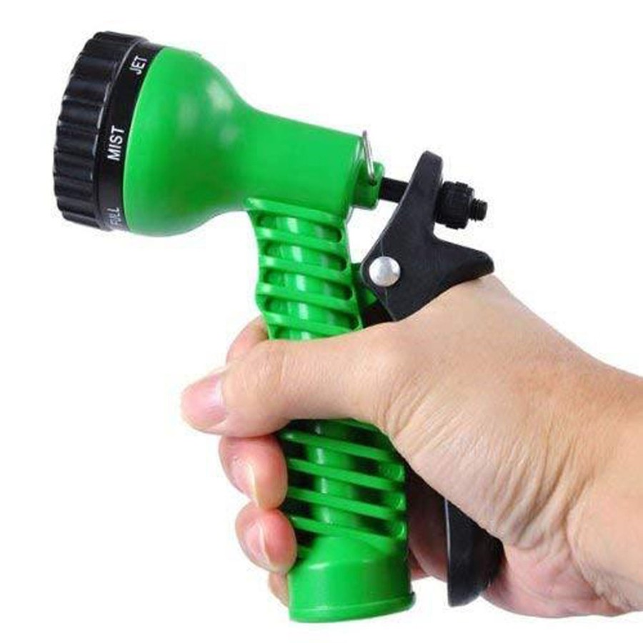 Garden Essentials Wonderland Peekay | 7 Pattern High Pressure Garden Hose Nozzle Water Spray Gun (Green)