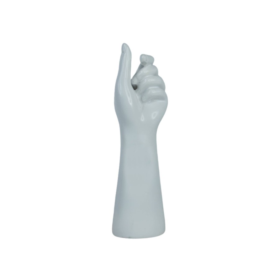 Garden Decor Wonderland Garden Statues | Hand Posture -White